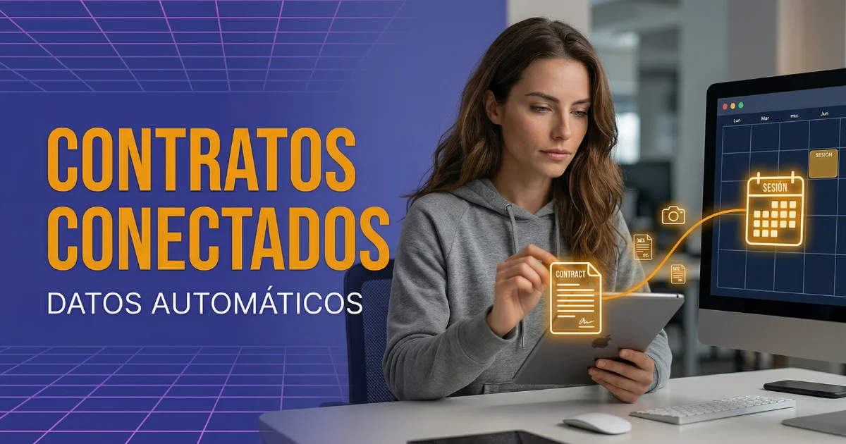 Link contracts to sessions and appointments: automatic data