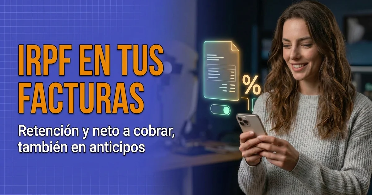 Retención de IRPF en tus facturas y anticipos